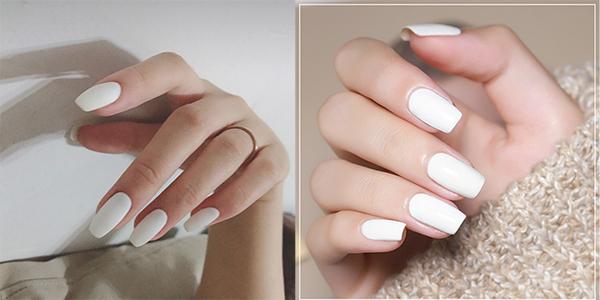 Nail trắng: Top 25 kiểu nail đẹp đơn giản sang trọng hot nhất hiện nay - 13