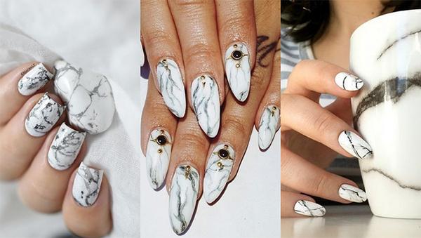 Nail trắng: Top 25 kiểu nail đẹp đơn giản sang trọng hot nhất hiện nay - 17