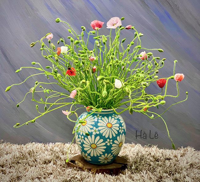 Hoa poppy trở thành trào lưu hot được chị em yêu thích kể từ thời điểm sau Tết Nguyên Đán (Ảnh: Hà Lê)