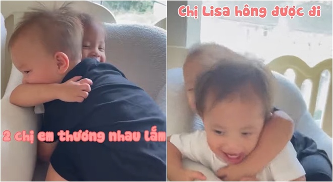 Leon liên tục nhào lên người khiến Lisa phải di chuyển sang chiếc ghế bên cạnh.