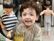 Thời trang - Con trai á hậu Tú Anh: 3 tuổi đẹp trai chuẩn hotboy Hàn Quốc, thích chế áo quần tấu hài