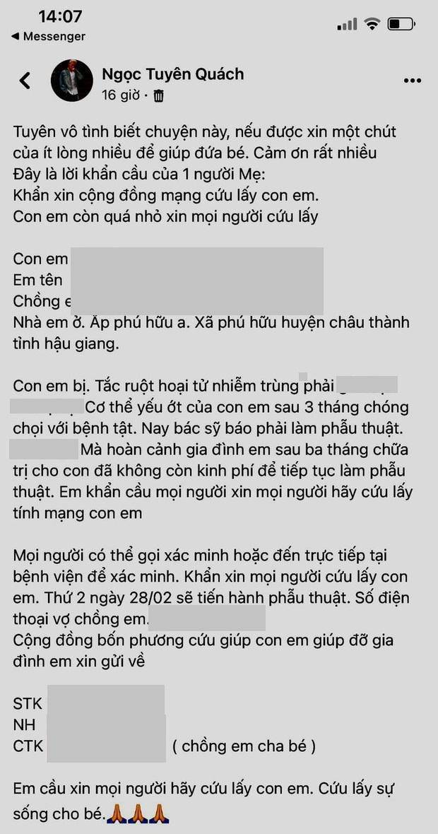 Quách Ngọc Tuyên xin lỗi khán giả vì kêu gọi từ thiện cho trường hợp không có thật - 2
