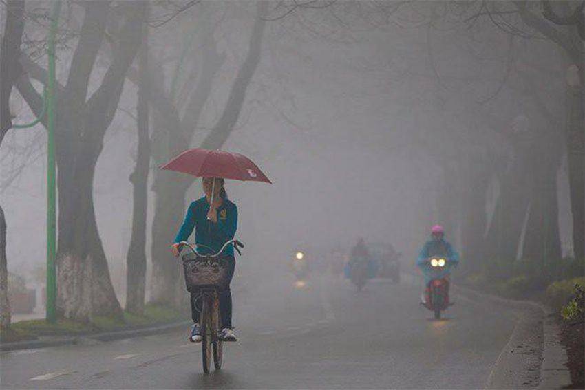 Hiện tượng nồm ẩm ở Miền Bắc tái xuất và kéo dài đến hết tuần.