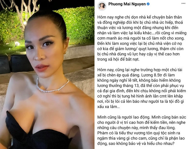 Phương Mai đăng đàn khi nghe trường hợp một chú tài xế bị chèn ép quá đáng.