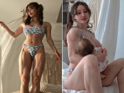 Bà bầu - Nữ bác sĩ khiến đàn ông hết hồn mỗi khi cởi áo, chăm "độ body" bằng "cục tạ" đặc biệt