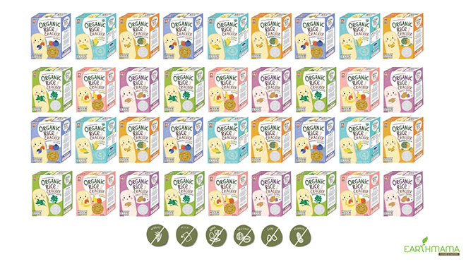 Bánh ăn gạo ăn dặm organic Apple Monkey với thành phần an toàn cho bé