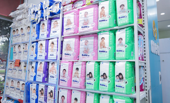  Bỉm Nhật Goldgi – một trong những dòng sản phẩm ăn khách nhất của hệ thống Meoi