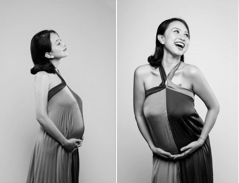 Pregnant with businessman's girlfriend, Van Hugo amp;#34;stomach overamp;#34;  still releasing beautiful photos while crying - 10