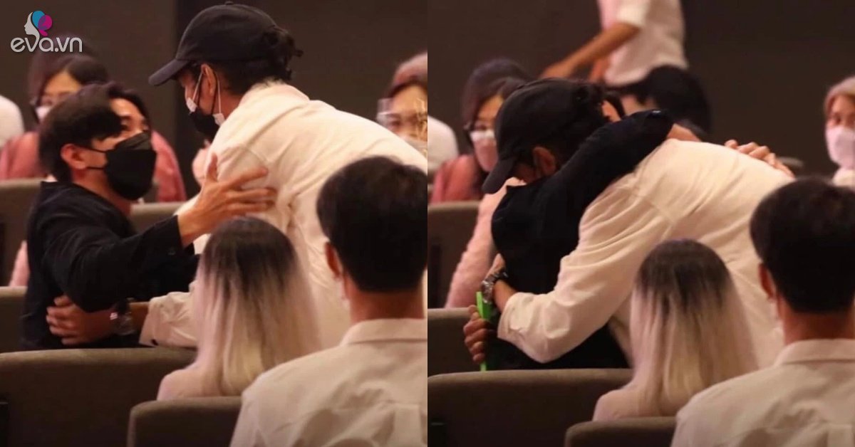 Ex-husband and new husband hug each other and cry