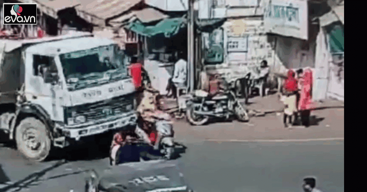 Rolled under the truck, the female teacher escaped death