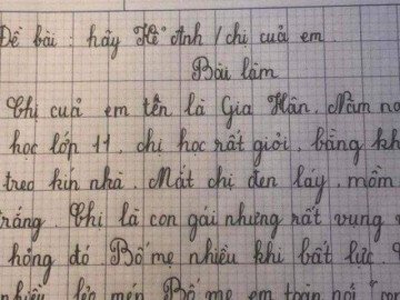 Bài văn bóc phốt chị gái không thương tiếc của học sinh tiểu học khiến dân mạng thích thú