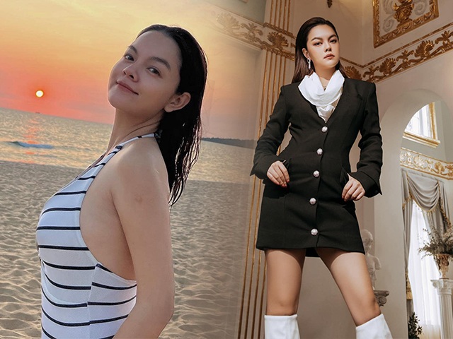 Giữa lùm xùm mang thai, Phạm Quỳnh Anh ngả bài tung ảnh bikini khoe làn da mướt mát