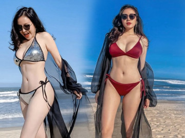 Bà Tưng về nhất sàn diễn bãi biển hè này nhờ sở hữu BST Bikini màu sắc đẹp mê mẩn