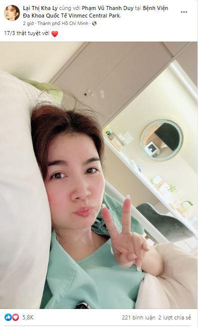 Posting a hospital photo with a heart icon, Kha Ly has amp;#34;good newsamp;#34;?  - 2