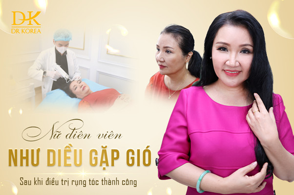 Actress Ngan Quynh rises like a kite to meet the wind after hair loss treatment at Dr Korea - 1
