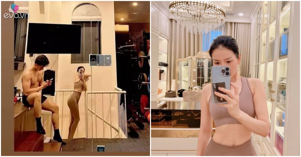 Le Quyen showed off a dressing room the size of an apartment, full of branded clothes inside