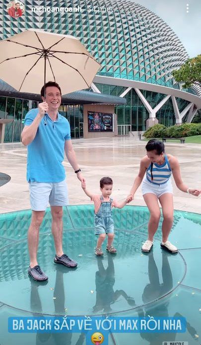Expensive show MC Hoang Oanh flaunts his Western husband coming to visit his kids in the middle of a divorce - 8