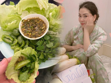 Hoa hậu Nguyễn Thị Huyền khoe bữa ăn màu xanh giúp cô giữ sắc vóc tươi trẻ