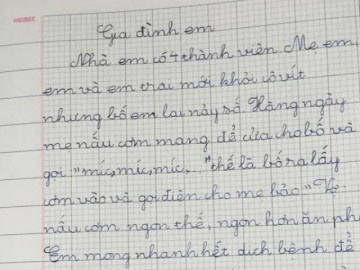 Học sinh viết văn miêu tả gia đình mắc COVID-19 khiến cộng đồng mạng cười lăn lộn