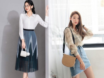 Phối áo sơ mi cùng vài kiểu chân váy này, nàng vừa trẻ trung vừa sành điệu