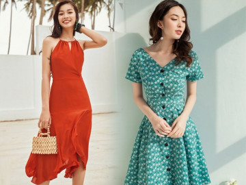 4 mẫu đầm nhấn eo hợp với các nàng U40