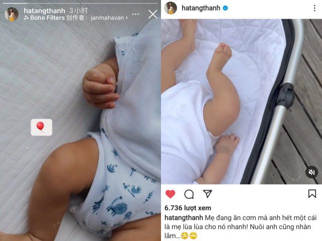 Cô thường xuyên đăng hình ảnh tay và chân của con trai nhỏ lên mạng xã hội. Khoảnh khắc mới đây của bé Mason gây tò mò khi thấy rõ vết bớt chàm trên tay.