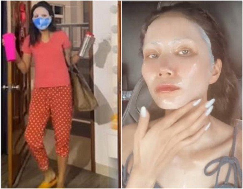Miss Vietnam learns from Pham Bang Bang, every time she goes out she wears a tight skin care mask - 2