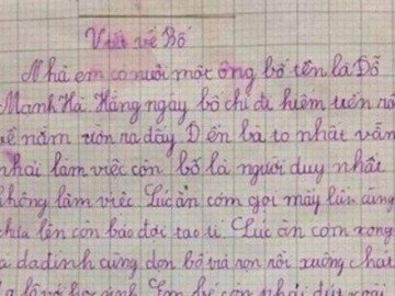 Bài văn tả ông bố lười của học sinh tiểu học khiến cộng đồng mạng cười nghiêng ngả