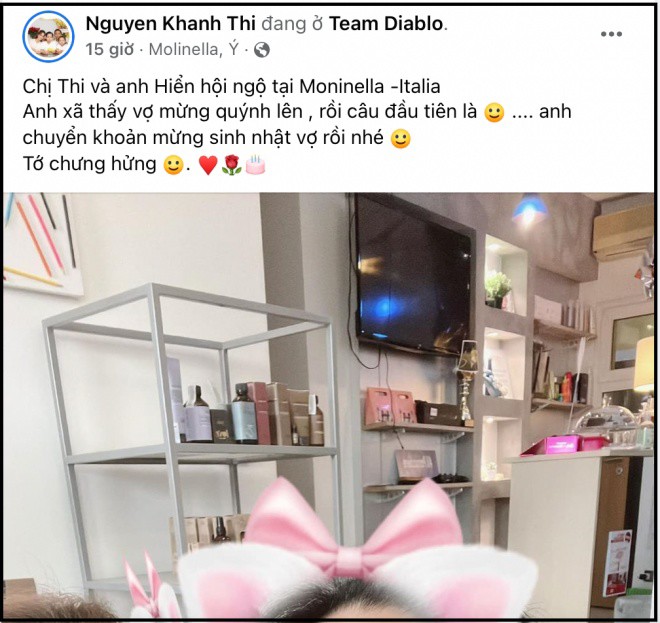 Khanh Thi and her husband praised for getting more beautiful, Phan Hien's birthday gave his wife something that everyone likes - 3