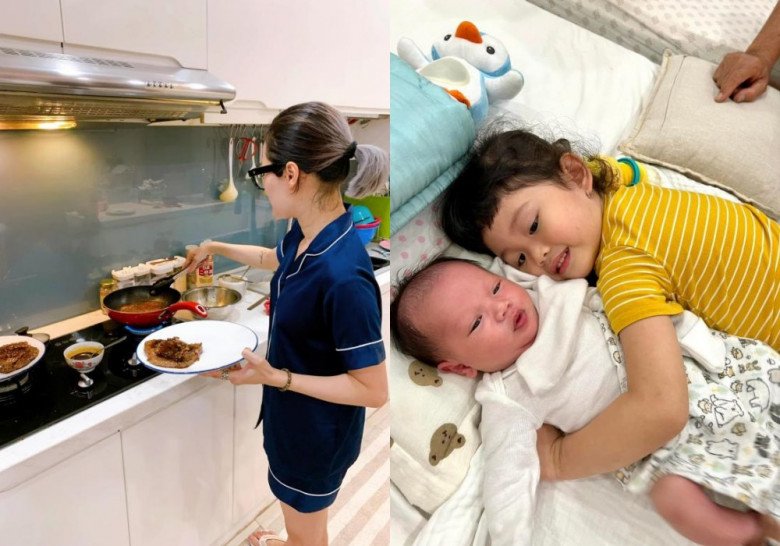The biological mother of amp;#34;daughter"  Quang Vinh flaunts his fiery mound after 1 month of giving birth to a son - 5