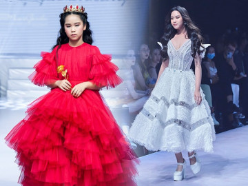 Hoa hậu nhí Việt lai 2 dòng máu catwalk điệu nghệ, nhìn đôi chân đi “cà kheo” mà hoảng