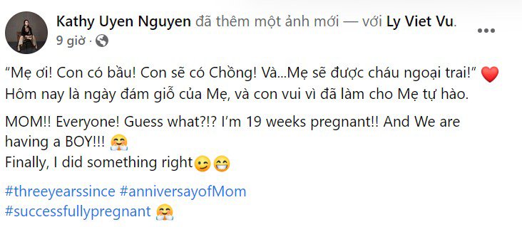 Kathy Uyen announces her pregnancy at 41, reveals vital information about her baby - 4