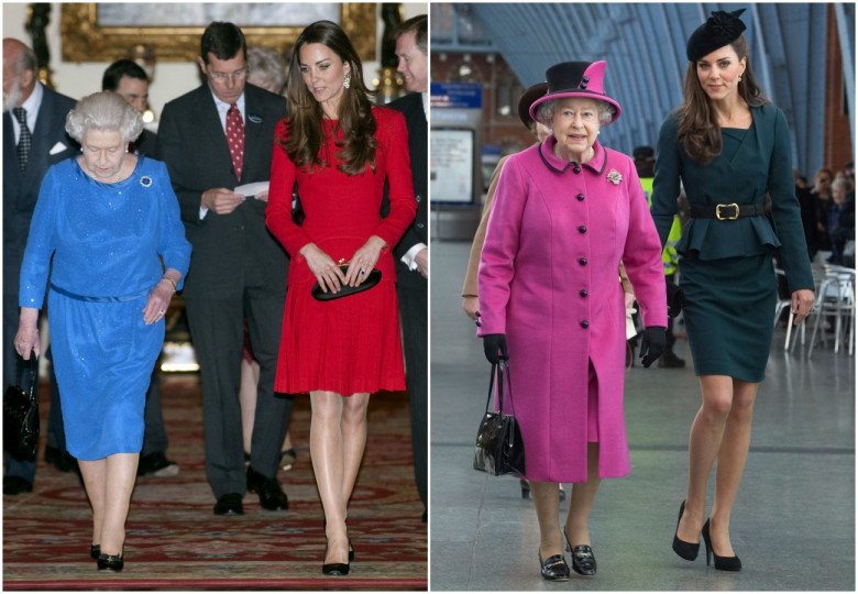 Famous for her graceful daughter-in-law, Princess Kate's shoe wardrobe has a pair of Queens of England 