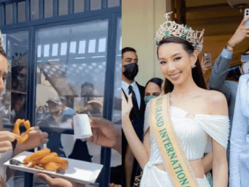 Biểu cảm đối lập khi trao vương miện và nếm thử đồ ăn đường phố của Thùy Tiên tại Peru