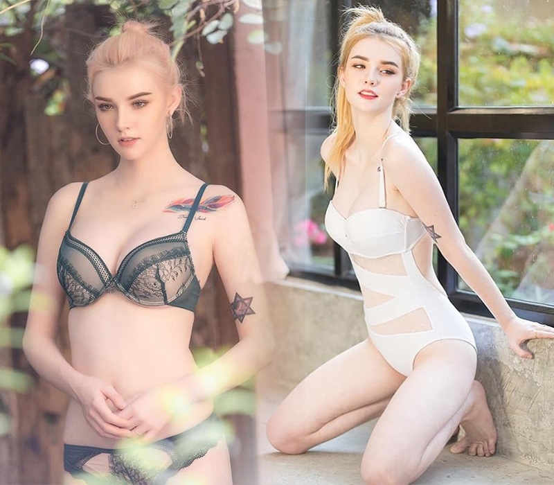 Jessie Vard mang vẻ đẹp pha trộn giữa ngây thơ và quyến rũ. Và điều đó cũng được cô mang vào những bộ đồ nội y siêu mỏng manh, gợi cảm.
