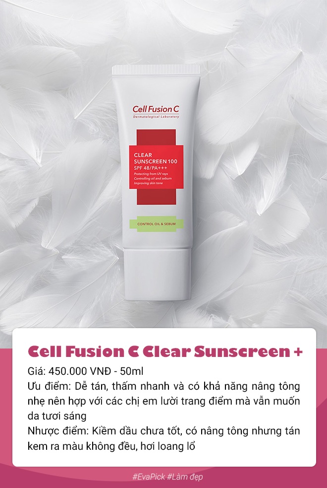 6 bottles of sunscreen to protect the skin with 10 points, there is a type that Duong Mich believes is only 100K - 1