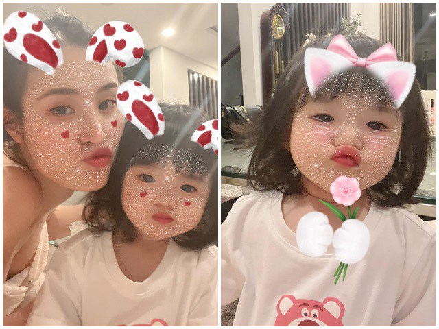 Con gái Đông Nhi 17 tháng đã selfie chuyên nghiệp cùng mẹ, biết chu môi cực đáng yêu