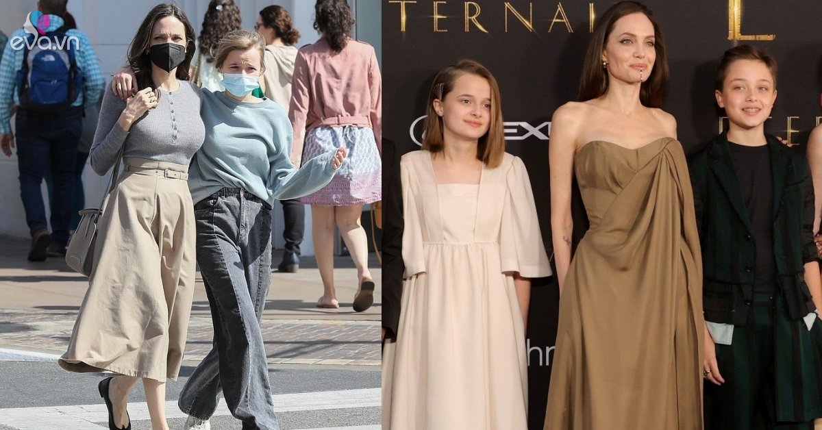 The youngest Angelina Jolie drapes her mother’s neck for a walk, will be her sister’s rival
