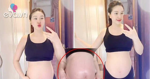 Hiding her pregnancy story, Bao Thy now shows a close-up of her smooth and flawless pregnant belly with no stretch marks