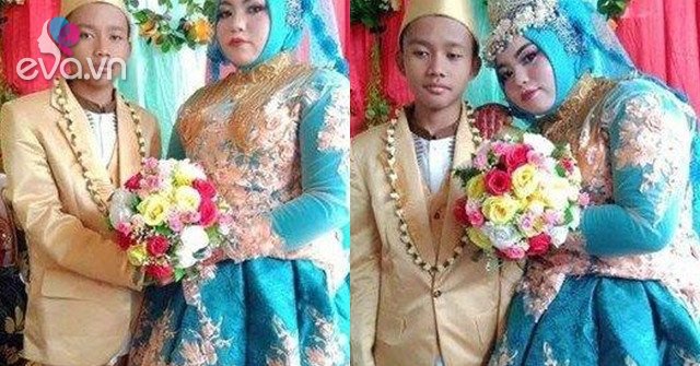 The marriage of a 14 year old groom with a 20 year old bride is shocking, the difference in beauty is shocking