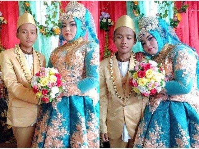 Xôn xao đám cưới chú rể 14 với cô dâu 20 tuổi, sự chênh lệch nhan sắc gây ngỡ ngàng