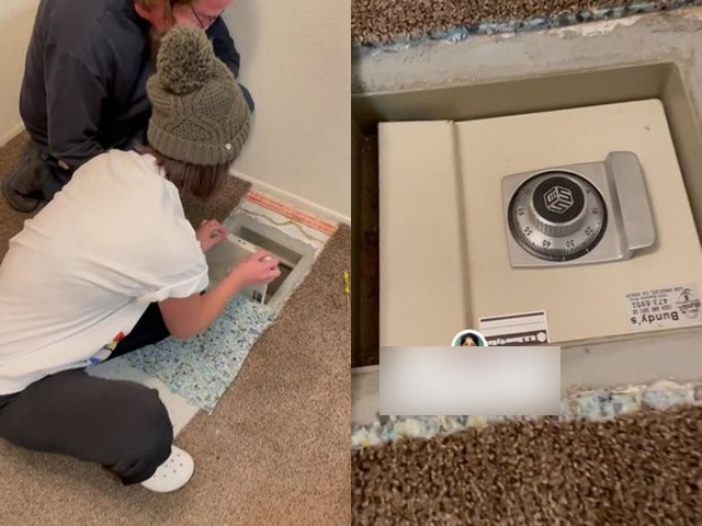 Turning the floor carpet found a mysterious safe, the woman was shocked when she opened it - 1