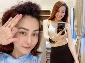 Ngân Khánh khoe vòng eo con kiến