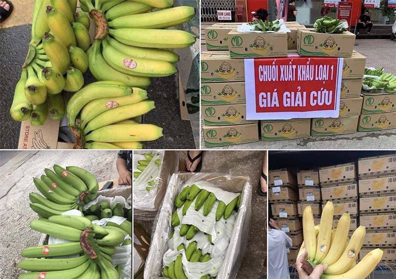 Bananas 5,000 VND, dragon fruit 4,000 VND/kg piled on pavement - 3