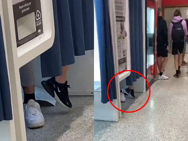 Cặp đôi hành sự trong buồng chụp ảnh ở TTTM, đến tận khi bảo vệ nhắc mới rời đi