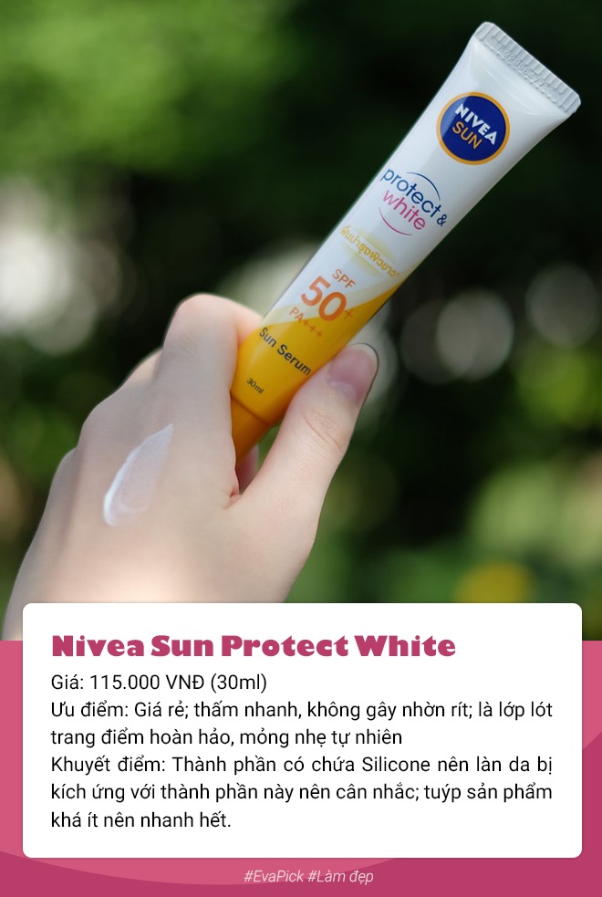 6 jars of sunscreen to protect the skin at 10 points, there is a type that Duong Mi believes is only 100K - 6