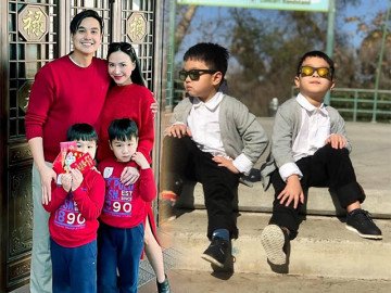 Cặp song sinh nhà Baggio diện đồ đôi đáng yêu, khán giả khó lòng phân biệt