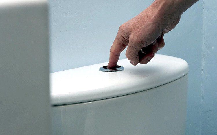 The toilet has big buttons, many people use it wrong without knowing how much is wasted - 3