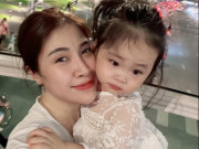 Bà bầu - Hậu ly hôn, Pha Lê vui vẻ khoe hình con gái chụp, lộ vóc dáng tuyệt vời của mẹ bỉm