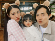 Làm mẹ - Con gái Đông Nhi, Ông Cao Thắng nổi bần bật khi đeo nơ chuột tạo dáng nhí nhố